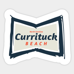 Currituck Beach, NC Summertime Vacationing Bowtie Sign Sticker